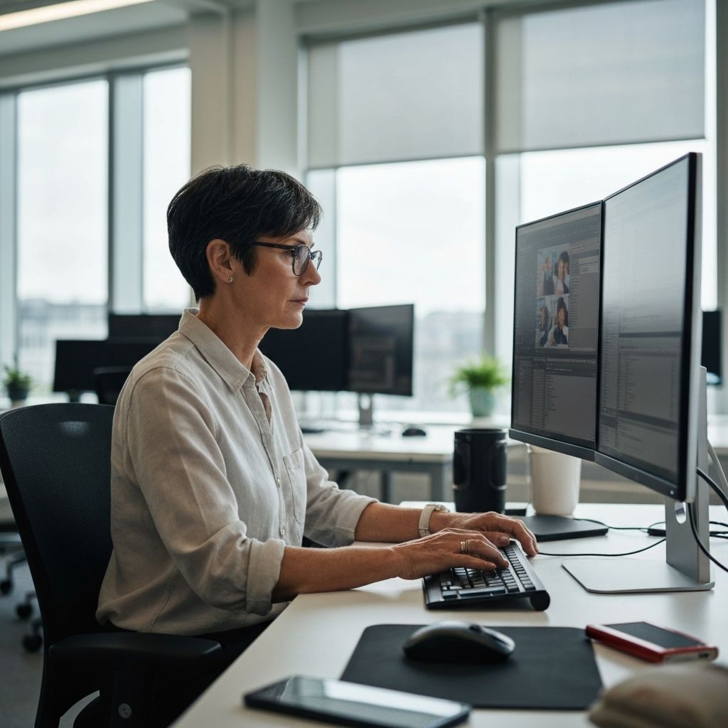 Modern tech workspace